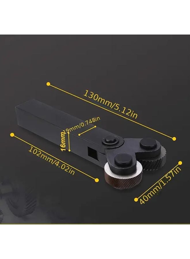 7pcs Knurling Tool Set with Dual Wheel Diagonal Linear Cutter 0 5 1 2mm Pitch - Image 4