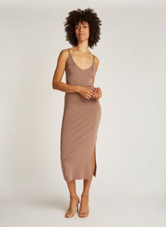CALVIN KLEIN V-Neck Knitted Dress  - Image 1