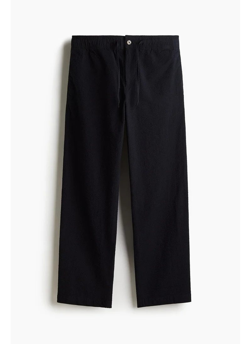 H&M Relaxed Fit Seersucker trousers