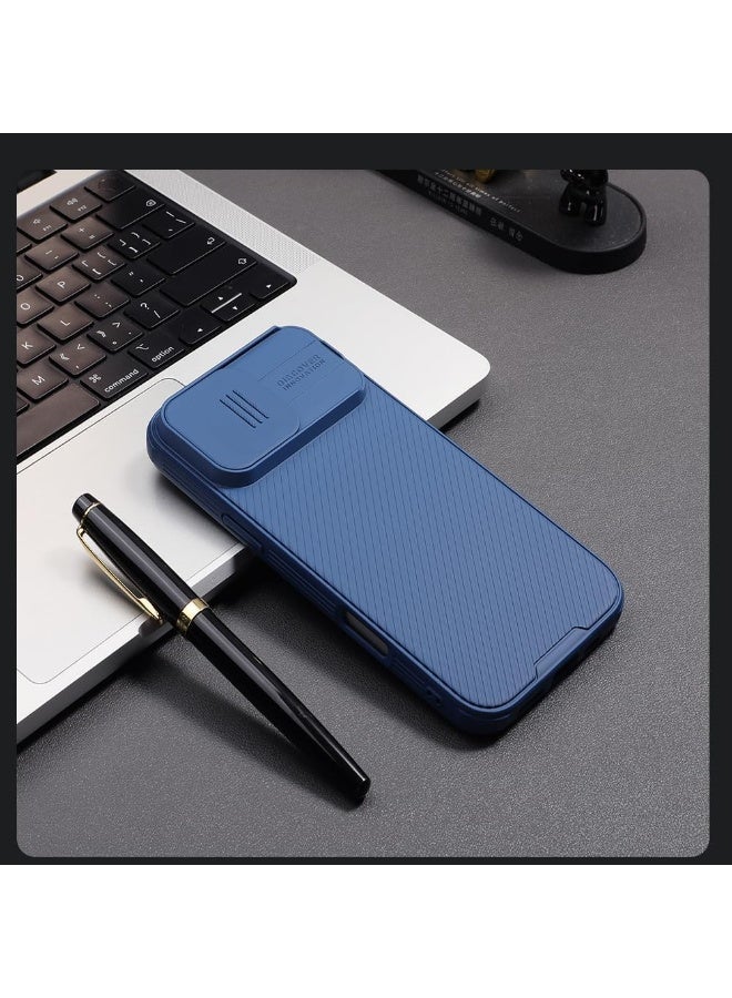 Nillkin Case for iPhone 16 Pro Nillkin Camshield Pro Cover with Slide Camera Lens Protection PC Back & TPU Bumper Frame Protection Anti Fingerprint Soft Delicate Touch Case (Blue, iPhone 16 Pro) - Image 1