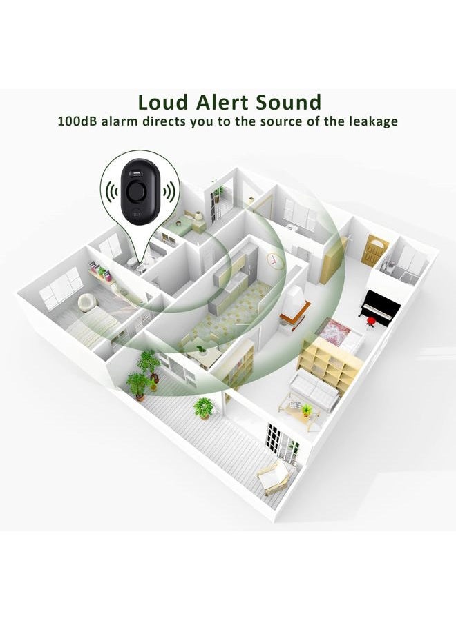 METAK 5-Pack Water Leak Detectors for Home, 100dB Water Sensor Alarm for Basement, Leakage Detection Device for Under Sink/Pipe/Drain Drip, Floor Flood in Bathroom/Kitchen/Toilet/Laundry Room, Model: WD61 - Image 4