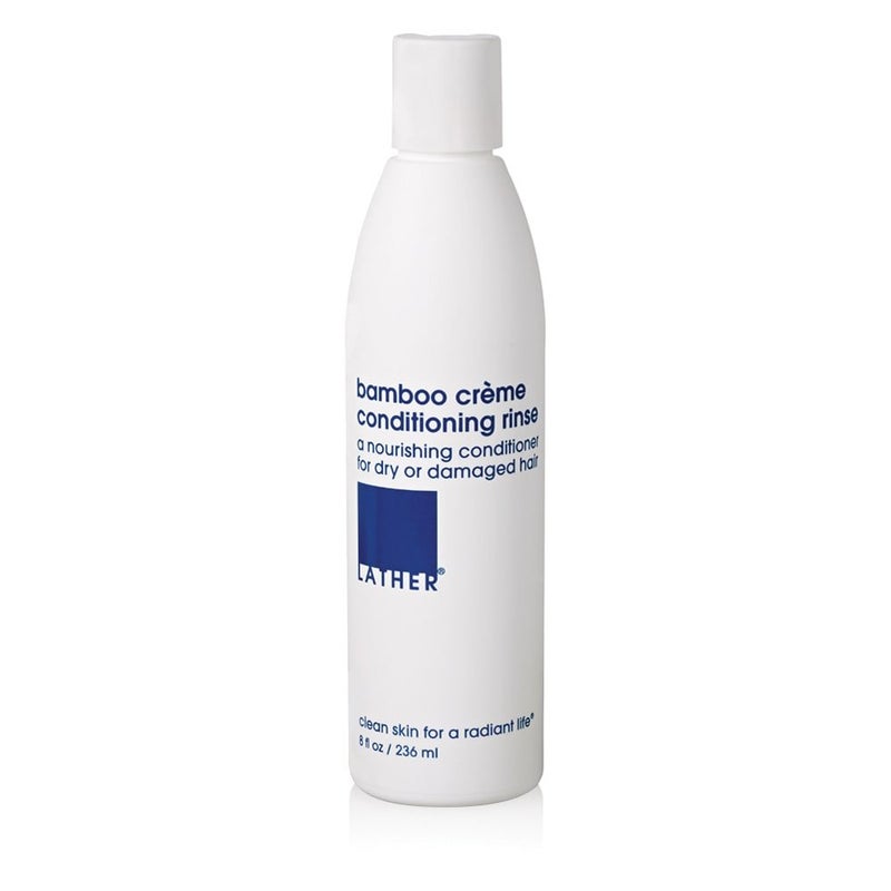 LATHER Bamboo Creme Conditioner  Hydrate Scalp on Dry or Damaged Hair  Light Weight  NonGreasy Formula  Gentle Daily Hair Detangler Conditioner for Dry Hair  Sulfate Free  8 Fl Oz Bottle