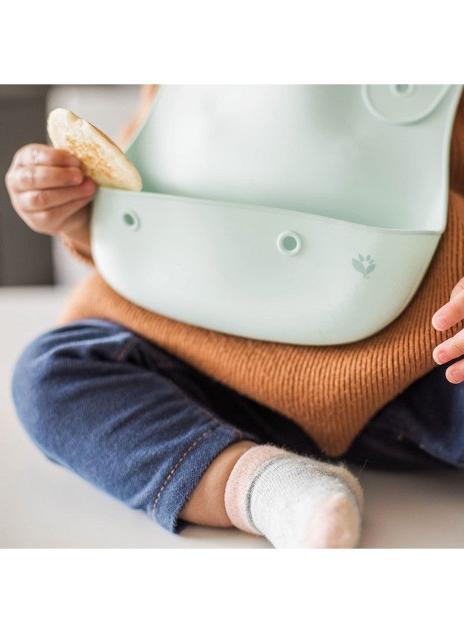 Green Sprouts Unisex Baby Scoop Silicone Bib, Light Spice - Image 3