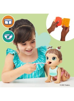 بيبي ألايف دمية Lil Snacks، Eats And Poops، دمية طفل بمقاس 8 بوصات ذات طابع الوجبات الخفيفة، قالب صندوق الوجبات الخفيفة، لعبة للأطفال من سن 3 سنوات فما فوق، شعر بني  - Image 3
