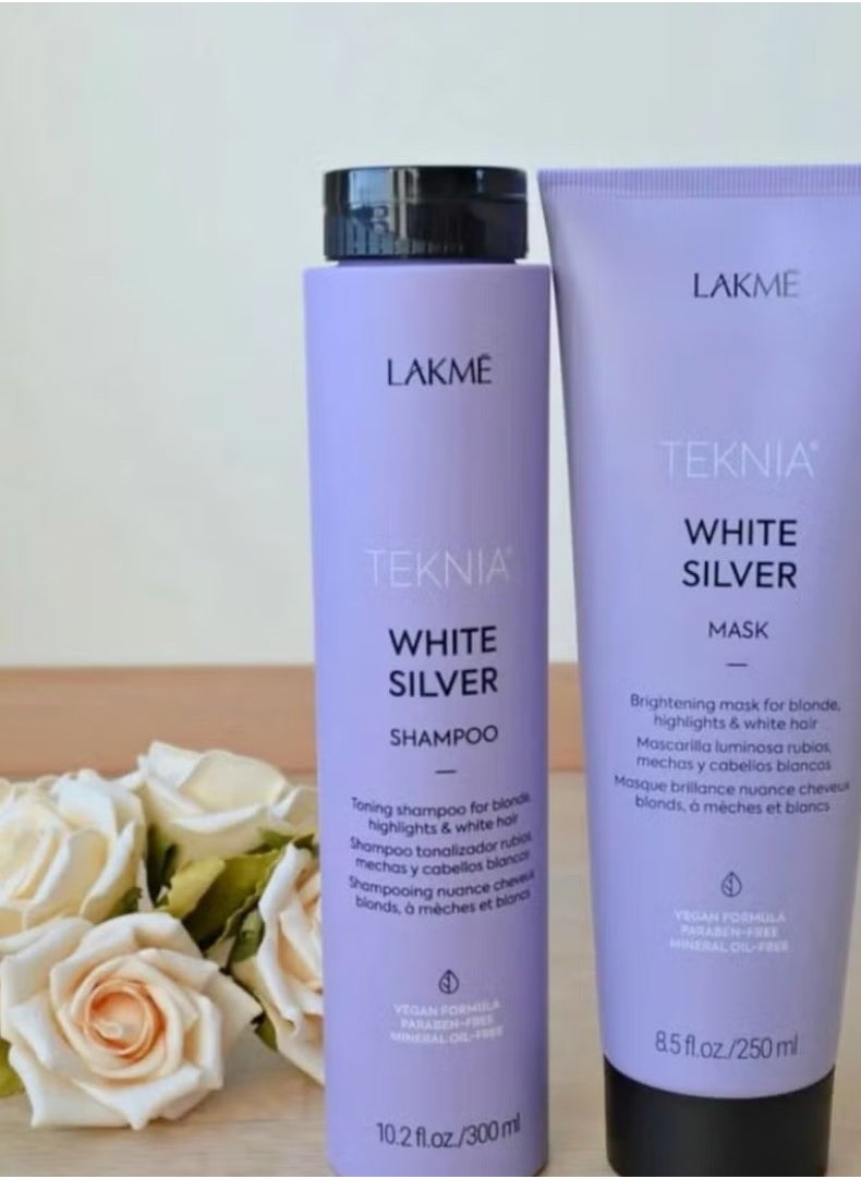 LAKME Lakme Shampoo and Musk Technia Silver White Enhanced Grey and Oil 250 + 300ml  - Image 1