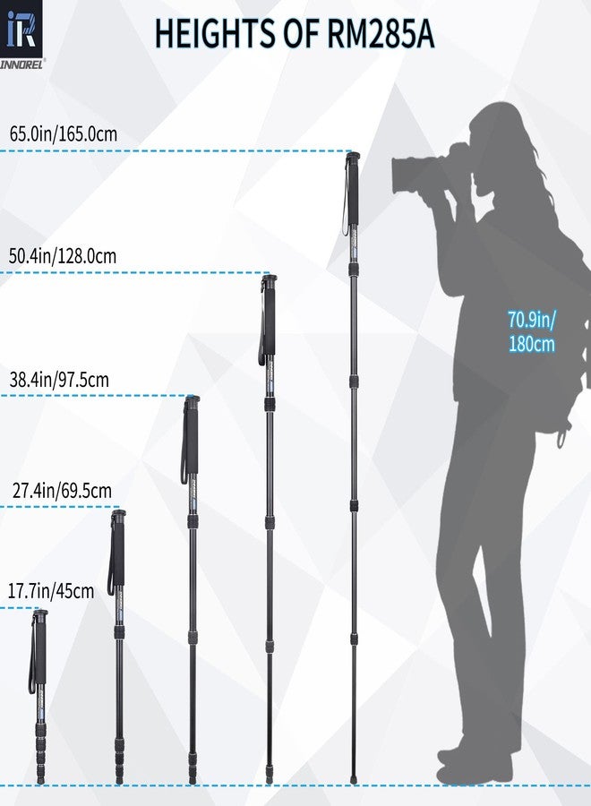 INNOREL RM285A Camera Monopod Professional Portable 5-Section Compact Travel Aluminum Alloy Monopod for Canon Nikon Sony DSLR Camera Video Camcorder DV Photography Bracket Load 22lbs/10kg - Image 5