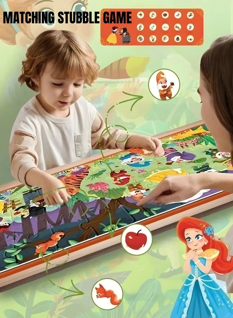 تشغيل المكالمة مجموعة ألغاز مغناطيسية للأميرة مكونة من قطعتين للأطفال الصغار من 3 إلى 5 سنوات، 48-63 قطعة ألغاز سفر للأطفال من سن 4 إلى 6 سنوات، ألعاب أنشطة رحلات السيارات والطائرات والطرق البرية للفتيات من سن 3 إلى 4 إلى 5 سنوات، هدايا عيد ميلاد - Image 5