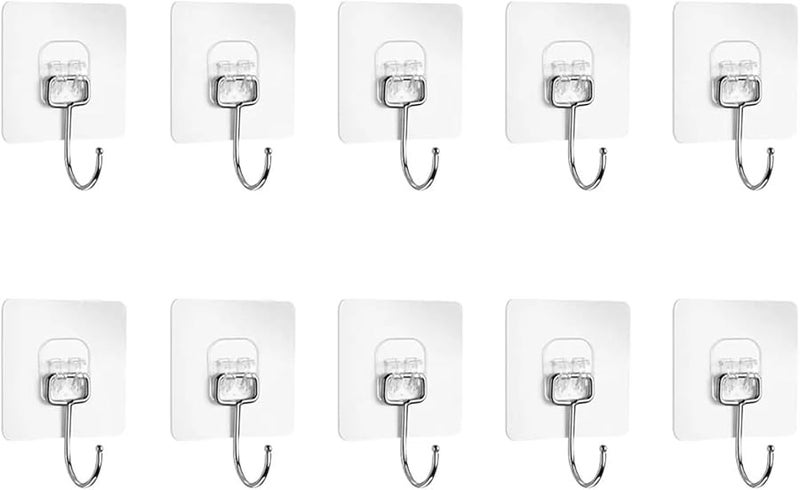 خطافات كبيرة ذاتية اللصق ثقيلة الوزن قابلة للفصل لتعليق الحائط 100 قطعة للمطبخ والحمام - Image 3