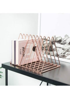 Y&D 7 Slot Vinyl Record Stand Holder Desktop Album Storage Rack Triangle Shelf Display for Office Home  - Image 5