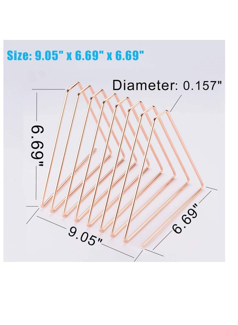 Y&D 7 Slot Vinyl Record Stand Holder Desktop Album Storage Rack Triangle Shelf Display for Office Home  - Image 3