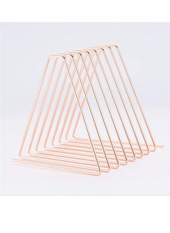 Y&D 7 Slot Vinyl Record Stand Holder Desktop Album Storage Rack Triangle Shelf Display for Office Home  - Image 1