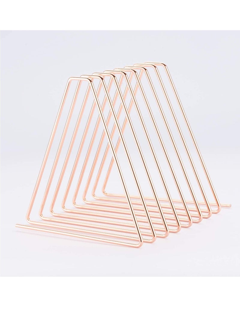 Y&D 7 Slot Vinyl Record Stand Holder Desktop Album Storage Rack Triangle Shelf Display for Office Home  - Image 1