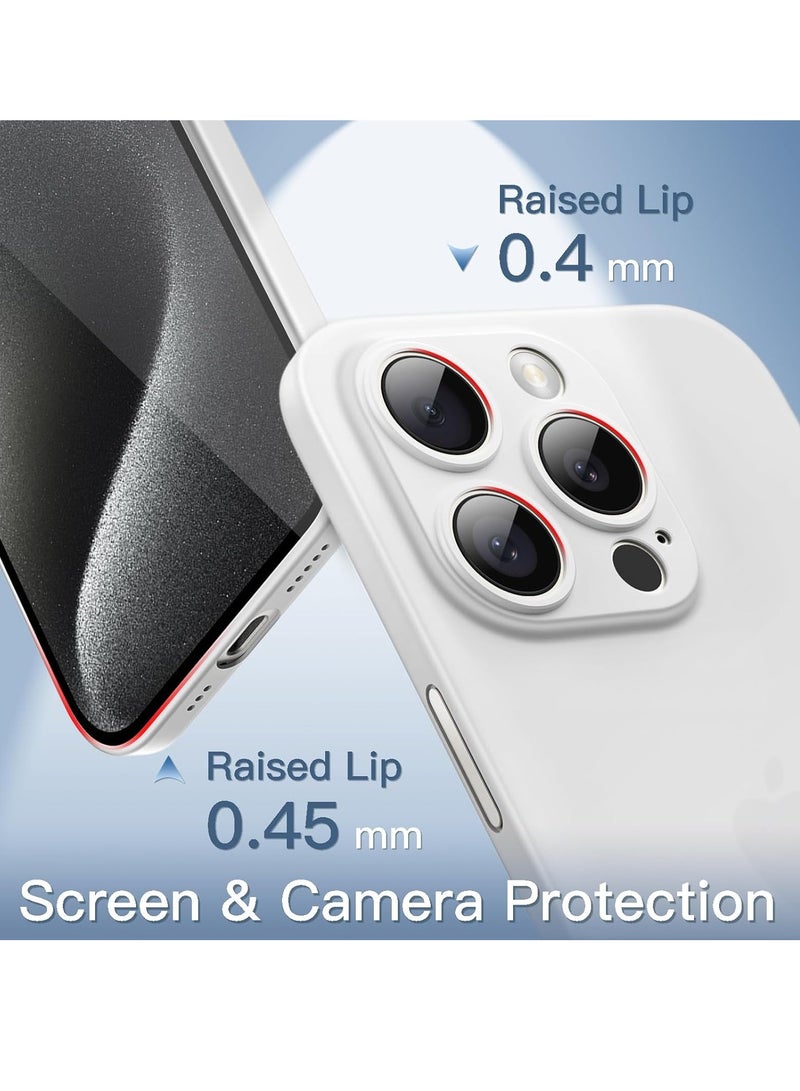 ELTRAZONE Ultra Slim Case for iPhone 15 Pro 6.1-Inch – 0.35mm Thin, Camera Lens Cover Full Protection, Lightweight Matte Finish PP Hard Minimalist Case, Support Wireless Charging (White Titanium) - Image 4
