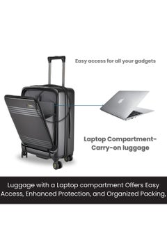 NATIONAL GEOGRAPHIC National Geographic Lodge Travel Suitcase Set, 100% PC Durable Lightweight Hard Shell Expandable Luggage, 4 Double Wheel, TSA Lock 3pcs Trolley Bag Black (20+24+28 Inch).  - Image 3