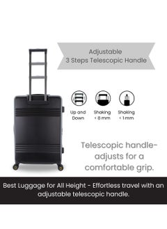 NATIONAL GEOGRAPHIC National Geographic Lodge Travel Suitcase Set, 100% PC Durable Lightweight Hard Shell Expandable Luggage, 4 Double Wheel, TSA Lock 3pcs Trolley Bag Black (20+24+28 Inch).  - Image 4