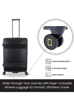 NATIONAL GEOGRAPHIC National Geographic Lodge Travel Suitcase Set, 100% PC Durable Lightweight Hard Shell Expandable Luggage, 4 Double Wheel, TSA Lock 3pcs Trolley Bag Black (20+24+28 Inch).  - Image 5