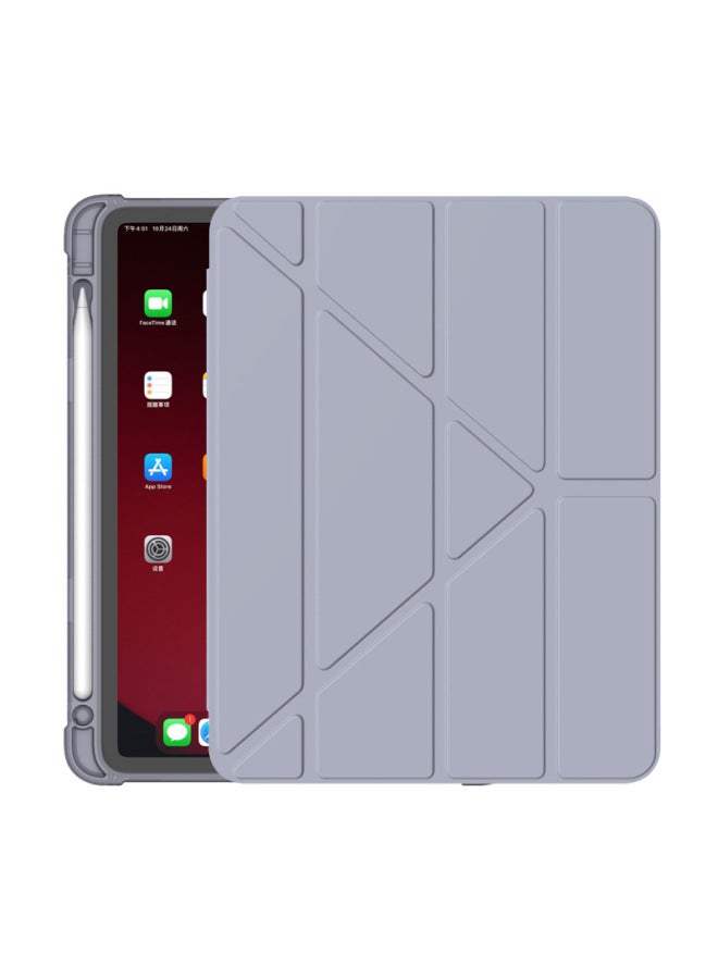 Ipad Protective Case With Pen Slot Ipad10 Protective Case Ipadpro Protective Case Ipad Mini 6 Protective Case Multi-fold-Color:Lavender Gray-Applicable Model:iPad10 2022 10.9 Inch