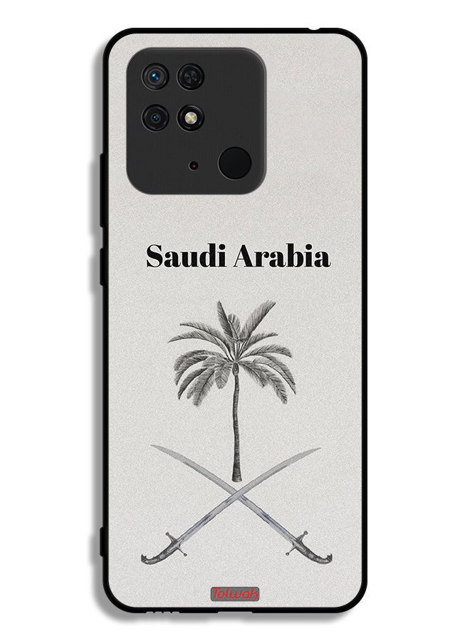 Tolwak غطاء واقي لهاتف Xiaomi Redmi 10C - فن شعار المملكة العربية السعودية - Image 2