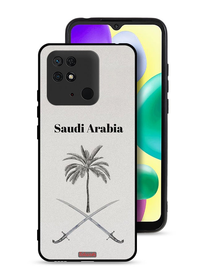 Tolwak غطاء واقي لهاتف Xiaomi Redmi 10C - فن شعار المملكة العربية السعودية - Image 1