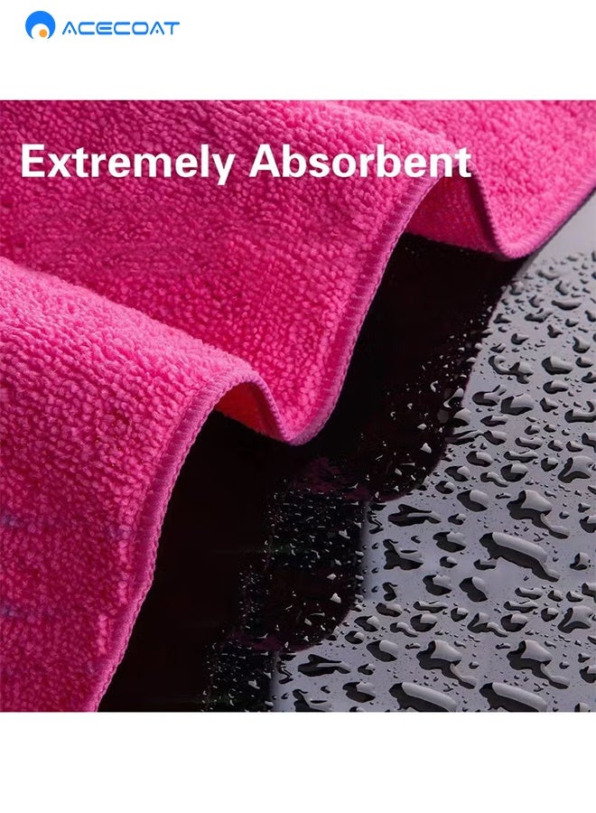 ACECOAT 9.84 X 9.84 Inch Multi-Surface Microfiber Cleaning Cloths | Multicolor - (Pack Of 10) | Premium Microfiber Towels For Cleaning Glass, Kitchens, Bathrooms, Automotive - Image 4