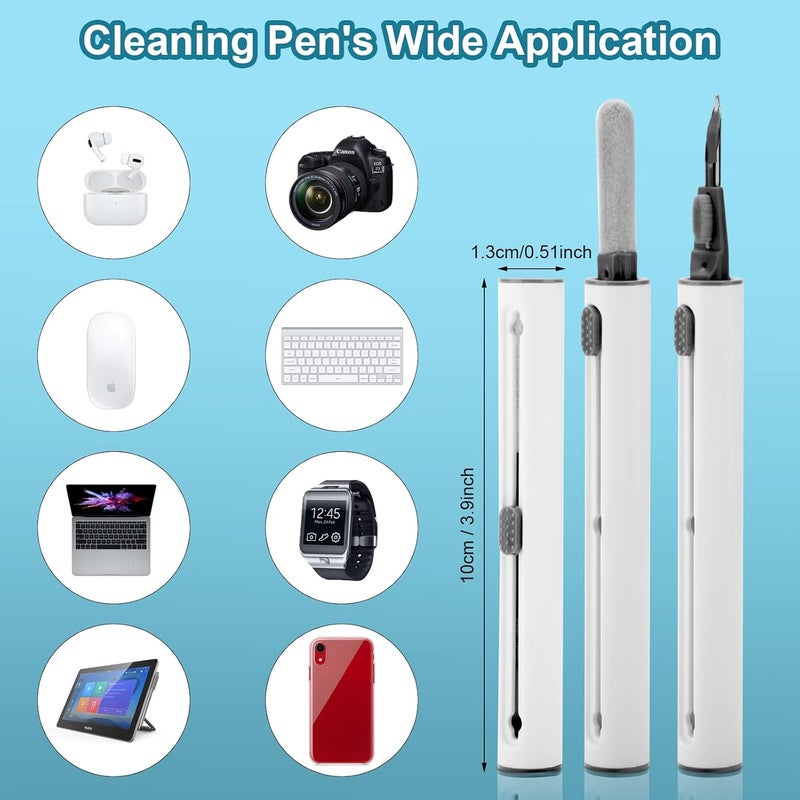 Cleaning Kit for Airpods - Cleaner for Airpods - 3 in 1 Multifunctional Headphone Cleaning Set Tool Soft Brush Flocking Sponge for Huawei Samsung MI Earphones - Image 5