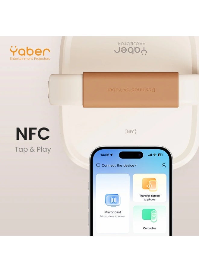Yaber Smart Projector +T2 - A cinematic experience with a screen up to 120 inches, JBL sound, and a long-lasting battery for endless entertainment. - Image 3