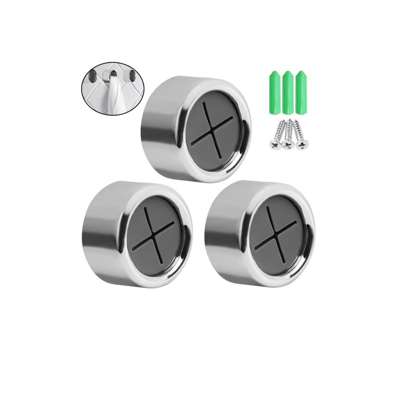 SOLARAE Self-Adhesive Kitchen Towel Holder Kitchen Hooks Round Wall Mount Hook Hand Towel Holder