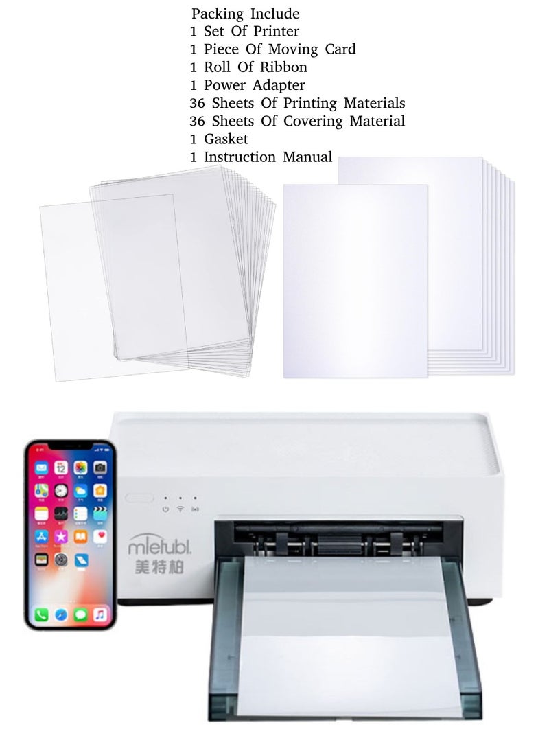 mietubl MTB-PP01 195X100MM Mini Phone Skin Printer Photo Printer, Wi-Fi, Printer App Contacted Full-Color, Instant Printer For iPhone, Android, Smartphone, Thermal Dye Sublimation Printer For Home & Commercial Use  - Image 2