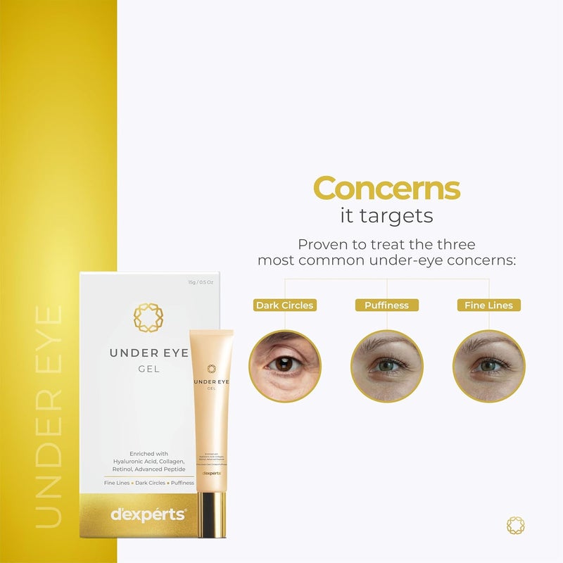 Brinton Brinton dexperts Under Eye Gel Enriched with Hyaluronic Acid Collagen Retinol Peptides Reduces Dark Circles Fine Lines Puffiness Wrinkles for Men Women All Skin Types 15g - Image 4