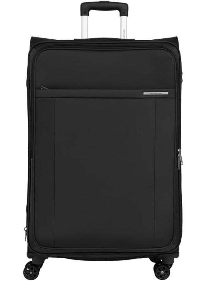 TOM CRUISER TomCruiser Atlas 24-Inch Soft Luggage – 680D Imitation Nylon with Double PU Coating, TSA Lock, Anti-Theft Zipper, 360° Silent Spinner Wheels, Expandable Design, 2-Year Warranty – Black - Image 2