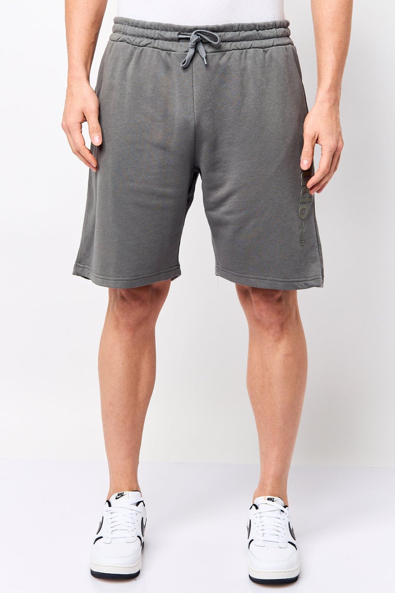 Fudo Men Brand Logo Basic Shorts, Charcoal Grey - Image 1
