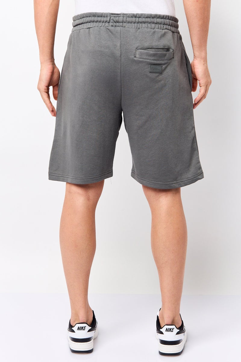 Fudo Men Brand Logo Basic Shorts, Charcoal Grey - Image 4