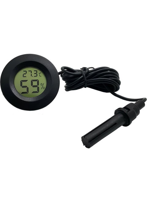Thermometer Temperature Clock with Probe for Refrigerator, Humidity Meter Thr159
