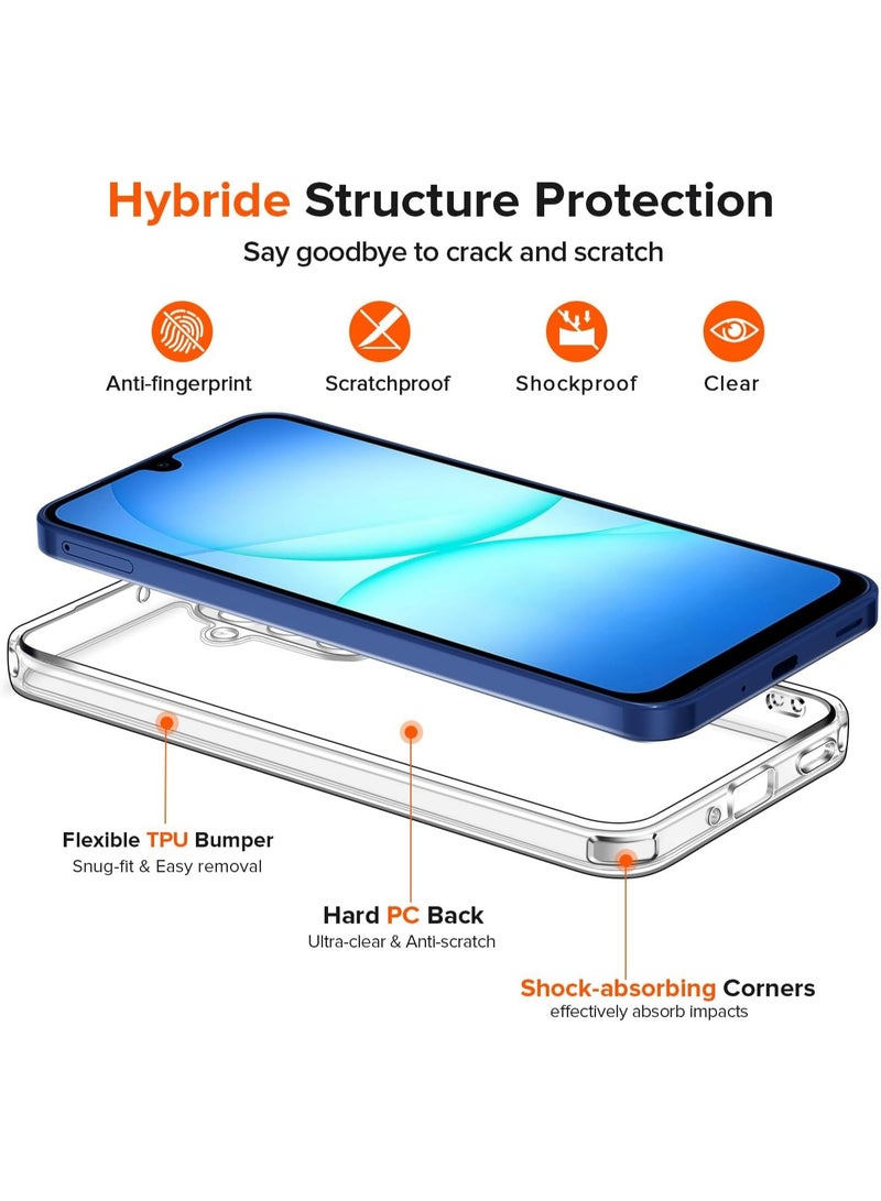 Samsung Galaxy A17 Clear Case Soft Flexible Silicone TPU Shockproof Transparent Rubber Back Cover With Camera Protection Compatible for Samsung Galaxy A17 - Image 2