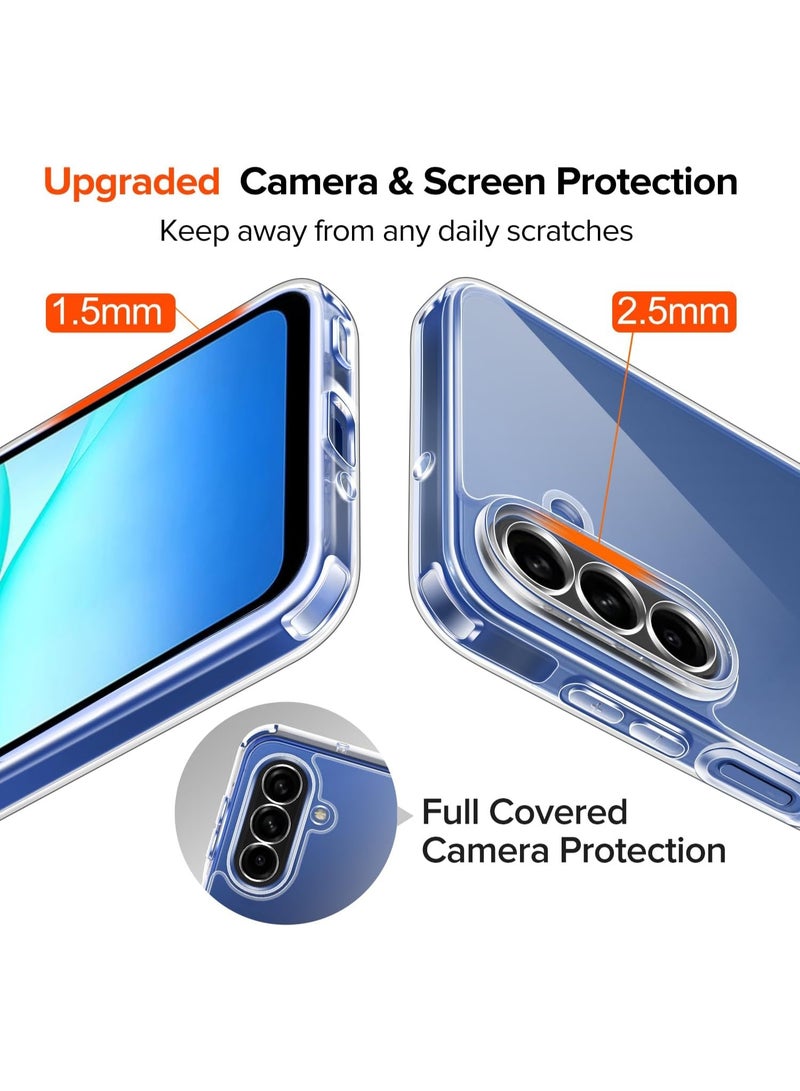Samsung Galaxy A17 Clear Case Soft Flexible Silicone TPU Shockproof Transparent Rubber Back Cover With Camera Protection Compatible for Samsung Galaxy A17 - Image 4