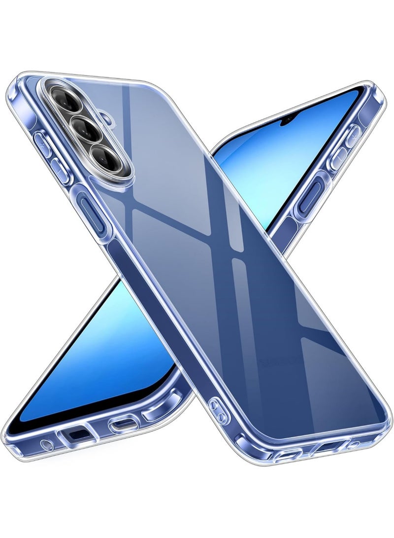 Samsung Galaxy A17 Clear Case Soft Flexible Silicone TPU Shockproof Transparent Rubber Back Cover With Camera Protection Compatible for Samsung Galaxy A17 - Image 1