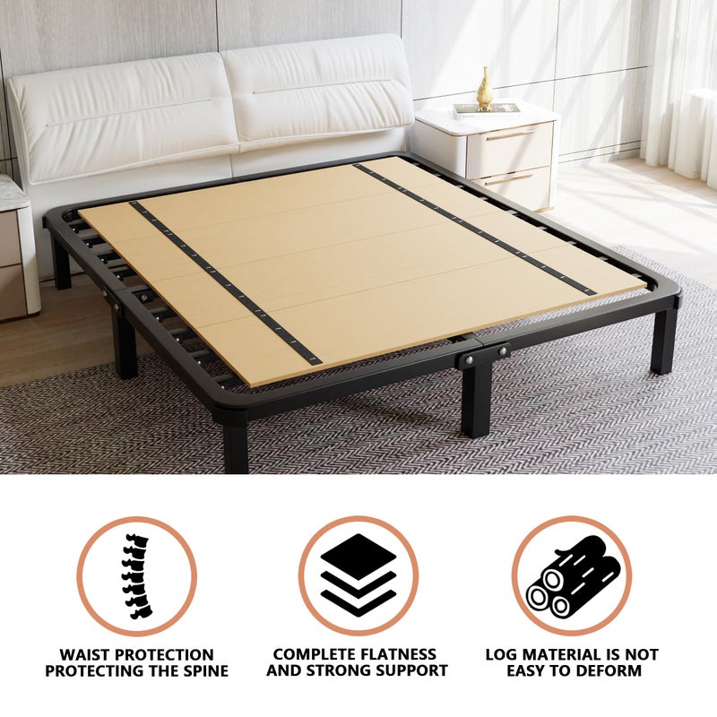 Imperius Foldable Box Spring, Bunkie Board, Bed Support Slats, Bed Boards for Under, Queen 64"X58" - Image 3