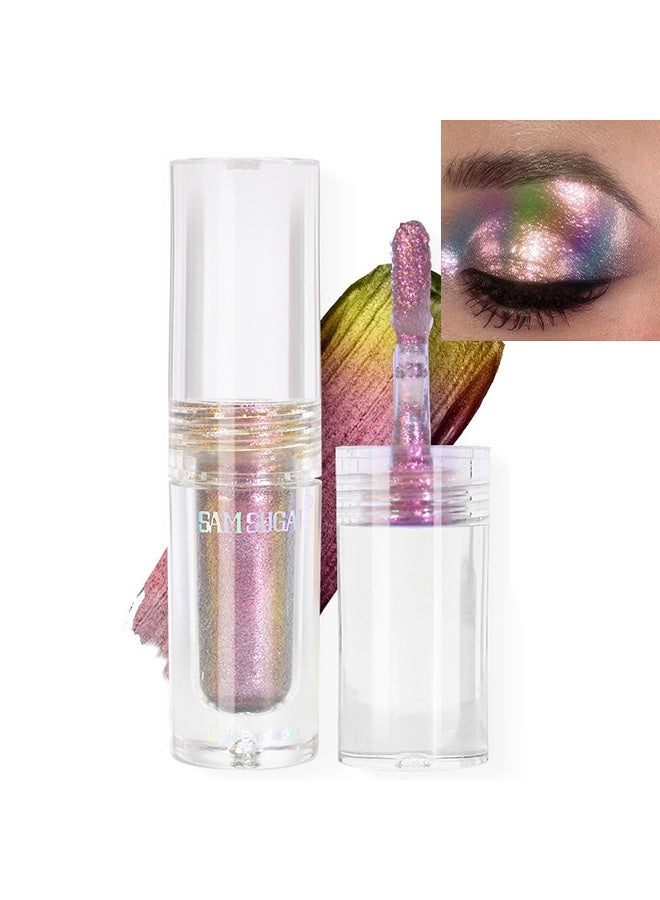 SAM SUGAR Multi-Chrome Liquid Eyeshadow, Long-Lasting Chameleon Glitter Eyeshadow, Buildable Holographic Shimmer Makeup for Eyes & Face #06 - Image 1