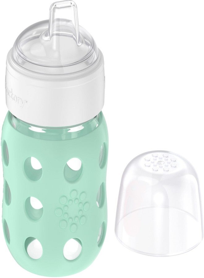 Lifefactory 8-Ounce Wide Neck Glass Baby Bottle with Protective Silicone Sleeve and Sippy Spout, Mint (LG2251WMI4) - Image 3