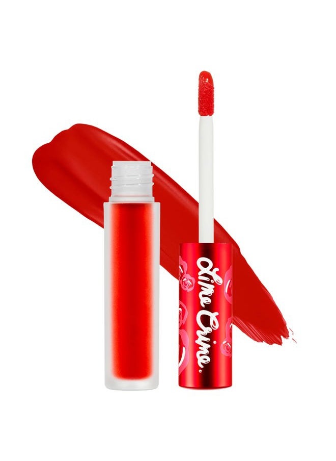 Lime Crime - Velvetines Liquid Matte Lipstick, New Americana (Flame Red) - Bold, Long Lasting Shades & Lip Lining - Stellar Color & High Comfort for All-Day Wear - Talc-Free & Paraben-Free - Image 1