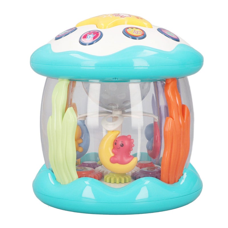 Kids Musical Drum Toy 360° Rotating Premium Plastic Drum With Lights Melodic Music - Safe Sensory Educational Toy for Crawling Walking Toddlers - Image 3