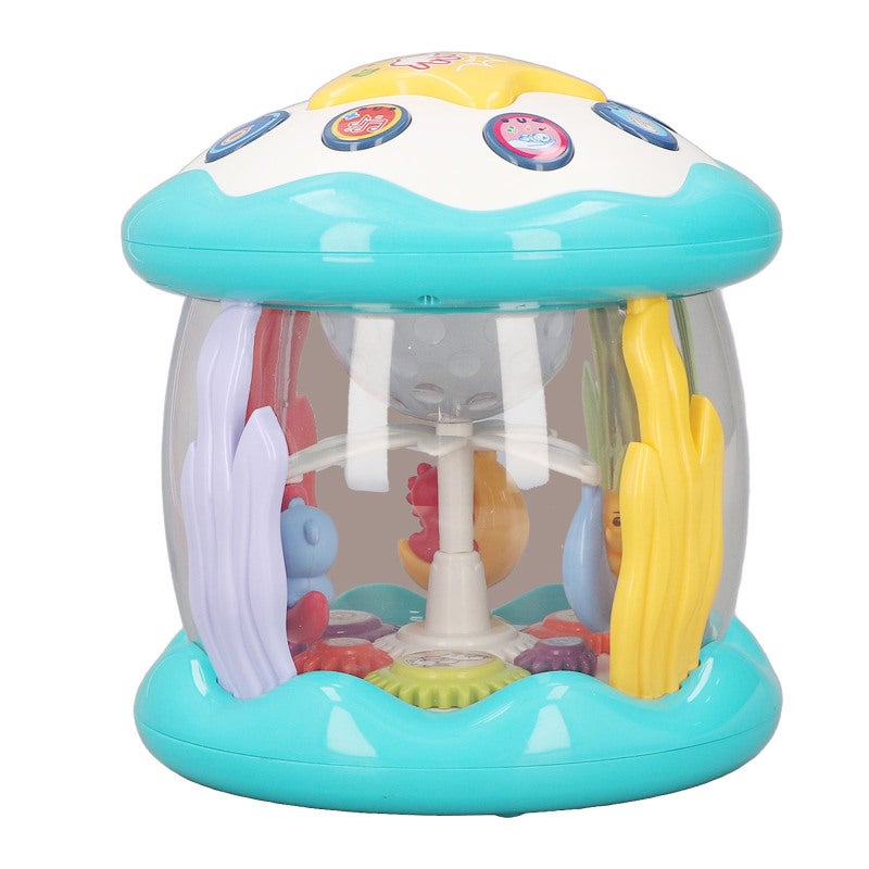 Kids Musical Drum Toy 360° Rotating Premium Plastic Drum With Lights Melodic Music - Safe Sensory Educational Toy for Crawling Walking Toddlers - Image 4