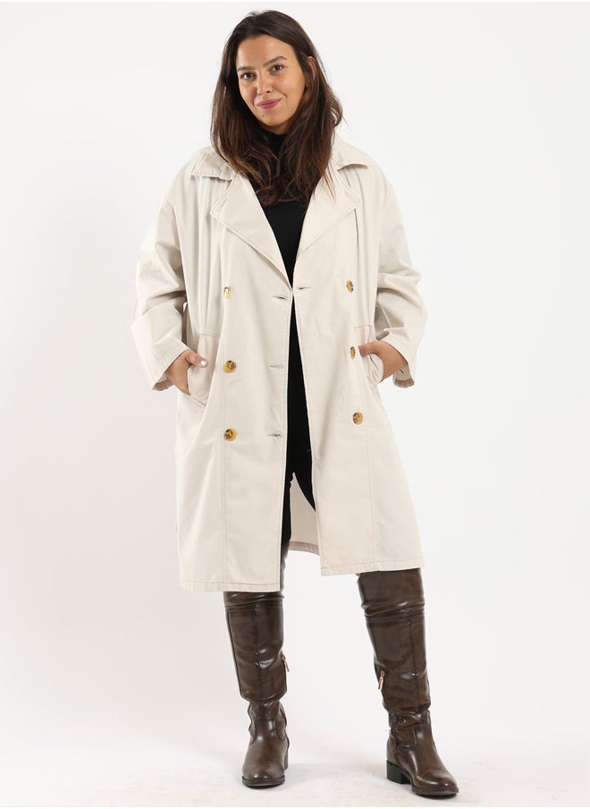 Clue Pointed Collar Trench Coat  - Image 1
