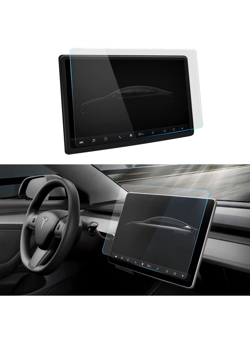 erorex Tempered Glass Matte Screen Protector Compatible With Tesla Model 3 Model Y Center Control Touch Screen Car Navigation Tempered Glass Accessories Anti Glare Anti Fingerprint  - Image 1