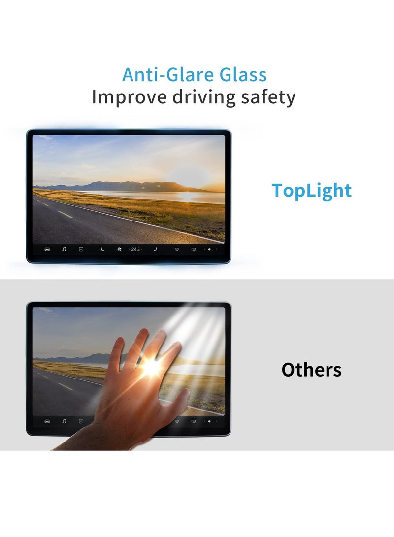 erorex Tempered Glass Matte Screen Protector Compatible With Tesla Model 3 Model Y Center Control Touch Screen Car Navigation Tempered Glass Accessories Anti Glare Anti Fingerprint  - Image 5