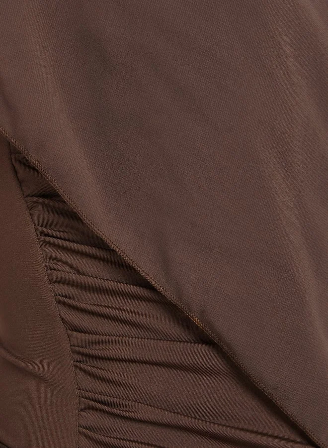 Styli  Faux two-piece shawl design, casual knit top for Women | Best Price UAE