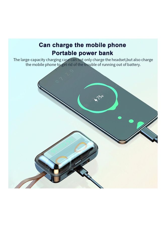 F9 TWS Bluetooth In-Ear Earbuds With Charging Case Black - Image 4