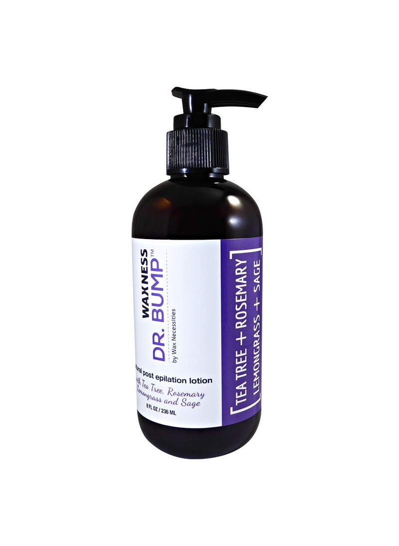 wax necessities Waxness Dr. Bump Natural Pre-Post Lotion with Tea Tree, Rosemary, Lemongrass and Sage 8 Ounces 