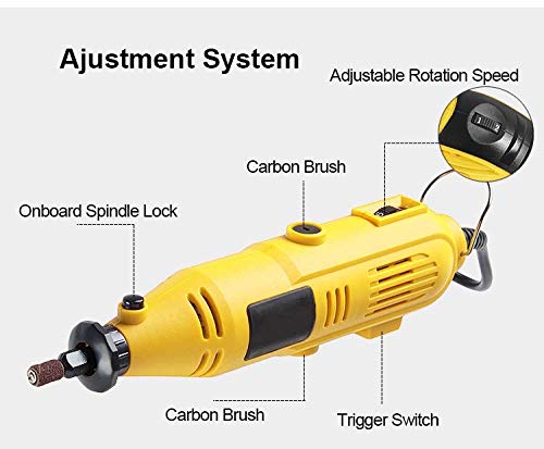 MLD Mini Electric Rotary Tool DIE Grinder with Flexible Shaft & Accessory KIT/DIY Crafts KIT Free Combo - Image 2