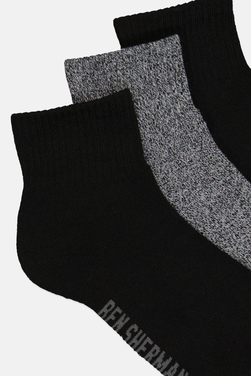 Ben Sherman Men 7 Pairs Brand Logo Quarter Cut Socks, Multicolor  - Image 2